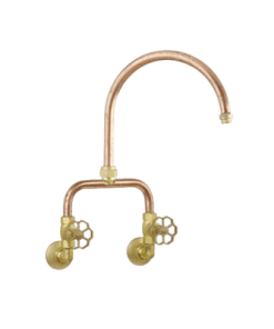 Eden Wall Mounted Sink Set with Brass Handles