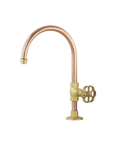 Eden Pillar Tap with Brass Handle