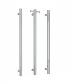Straight Round Vertical Single Heated Towel Rail