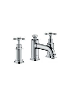 Montreux Three Hole Basin Mixer with Cross Handles