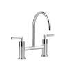 Icon + Lever Knurled Kitchen Set with 200mm Swivel Spout