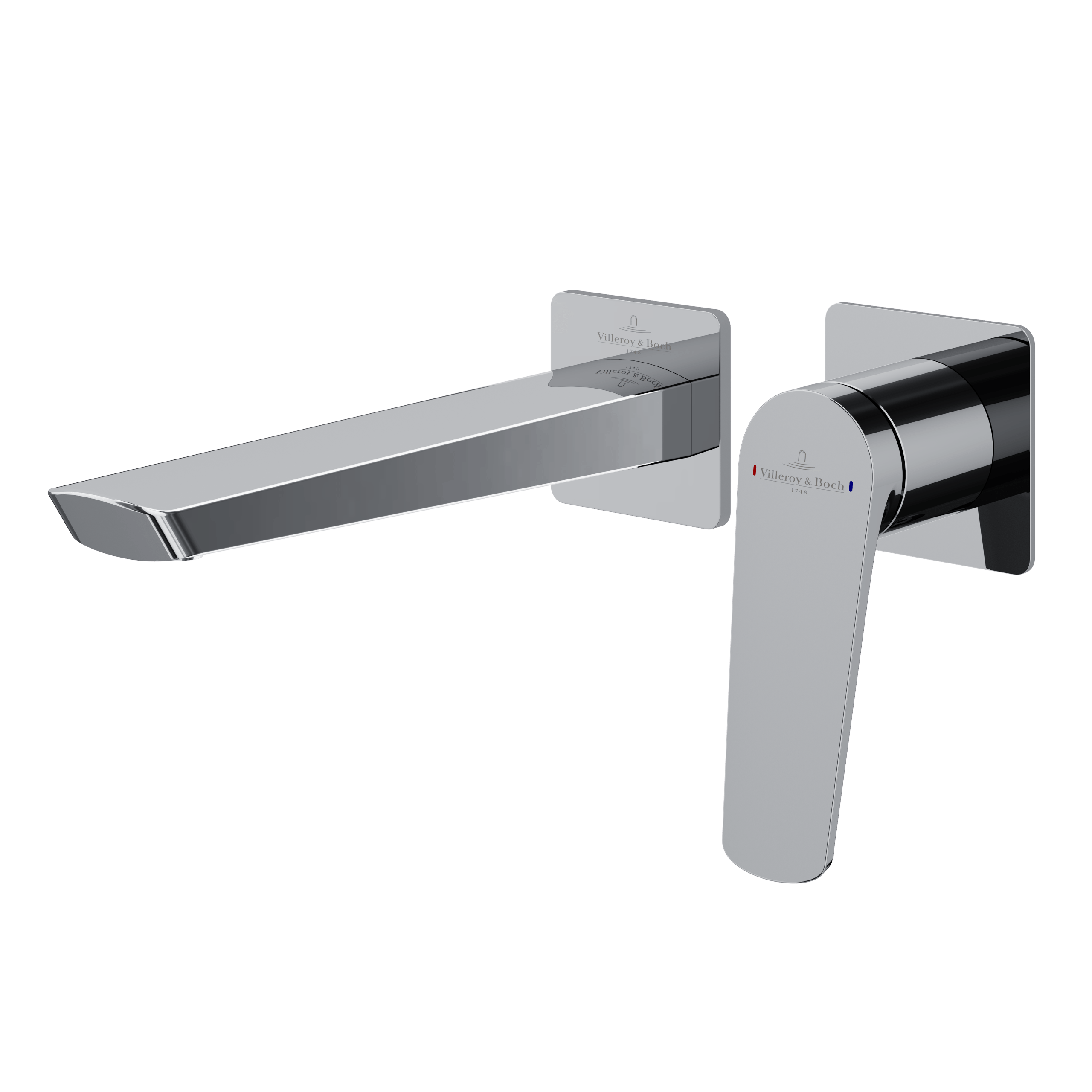 Stratos Rectangular Wall Mounted Basin Mixer - Image 2