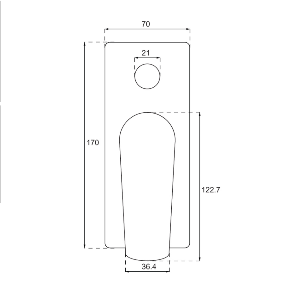 Stratos Rectangular Diverter Mixer - Image 2
