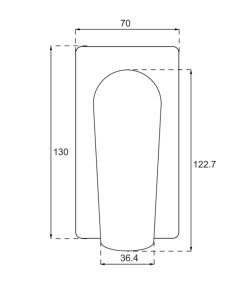 Alternative view of Stratos Rectangular Shower Mixer