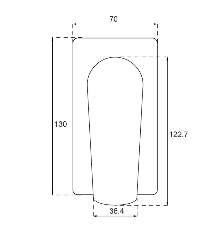 Stratos Rectangular Shower Mixer - Image 2