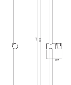 Alternative view of Architectura Style Trio 110/800 Rail Set