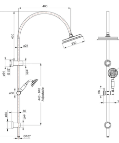 Alternative view of Avia 2.0 Shower System
