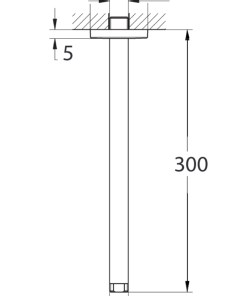 Alternative view of Universal 300mm Ceiling Dropper