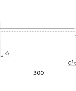 Alternative view of Universal 300mm Shower Arm
