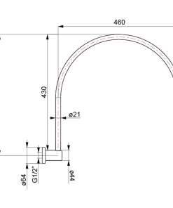 Alternative view of Avia 2.0 Gooseneck Shower Arm