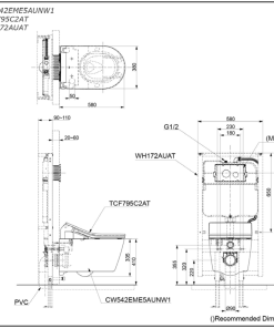 Alternative view of Wall Hung Toilet wit Washlet RX