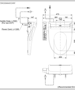 Alternative view of Washlet C2