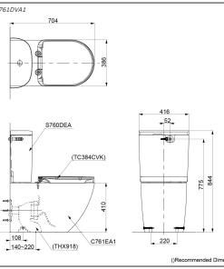 Alternative view of Basic+ BTW Toilet Pan (S/P Selectable)