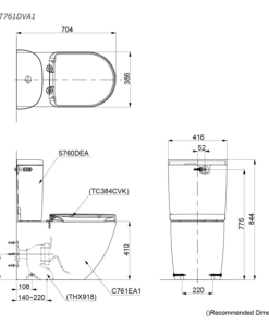 Alternative view of Basic+ S5 WASHLET (D-Shape)