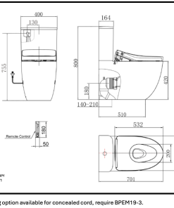 Alternative view of BHEL001BTW1#WH + WASHLET S7