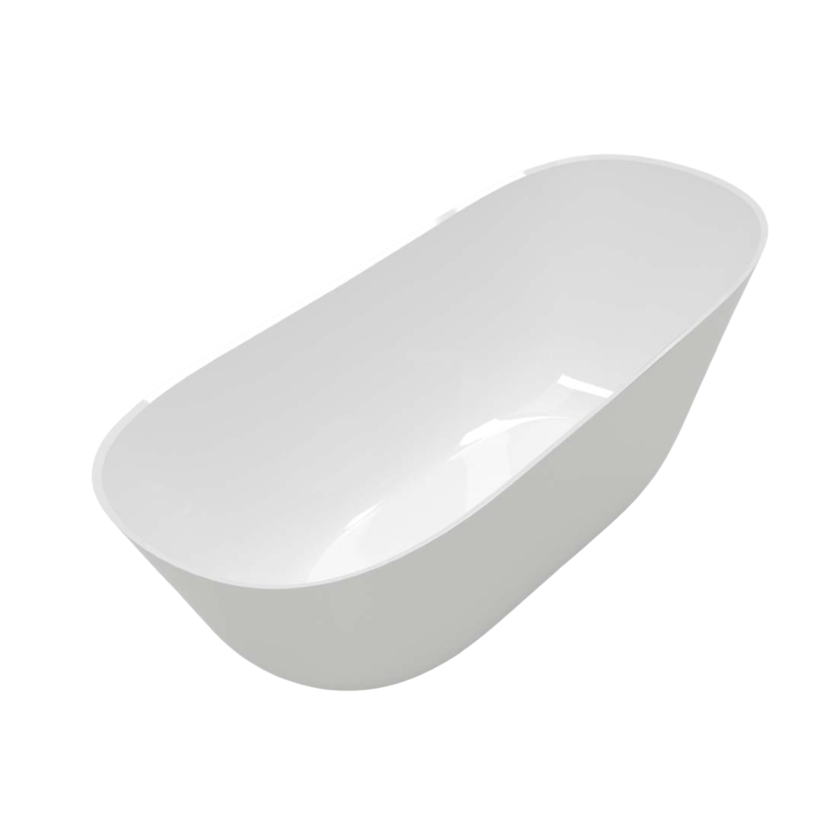 Theano 1700 Curved Quaryl Freestanding Bath | Alpine White