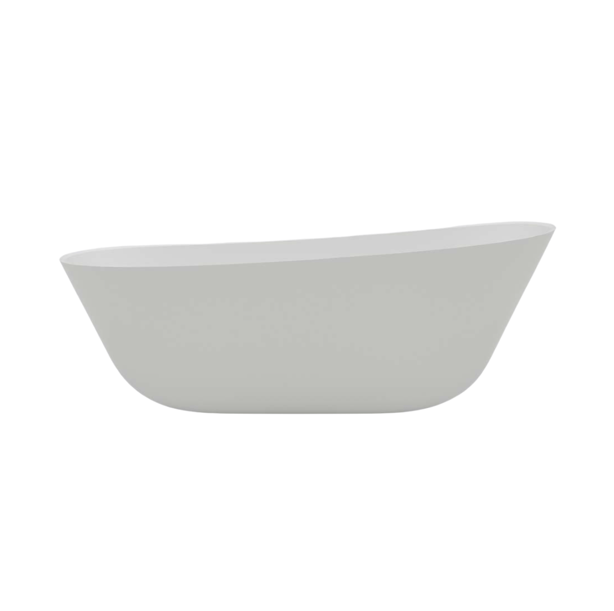 Theano 1700 Curved Quaryl Freestanding Bath | Alpine White - Image 2