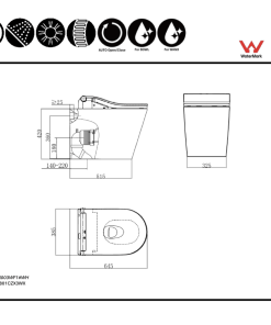 Alternative view of DARA WALL FACED TOILET + RW