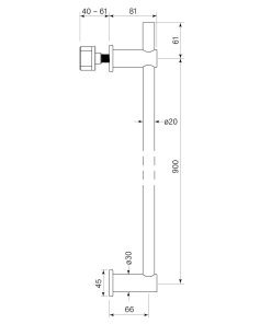 Alternative view of Zeos Vertical Heated Towel Rail