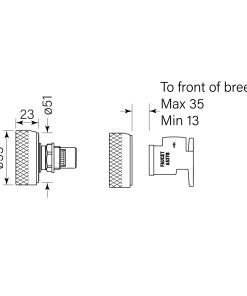 Alternative view of Zero Wall Top Assy Pr Knurl