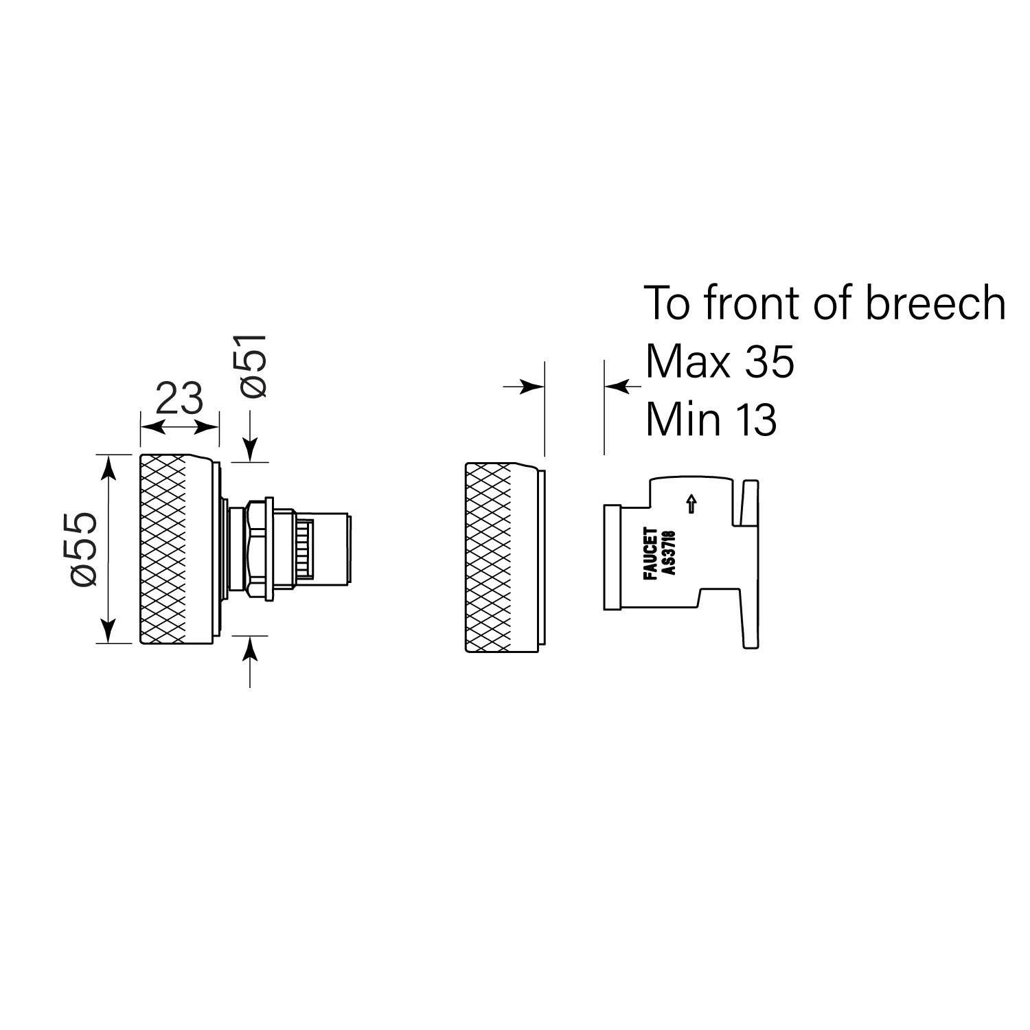 Zero Wall Top Assy Pr Knurl - Image 2
