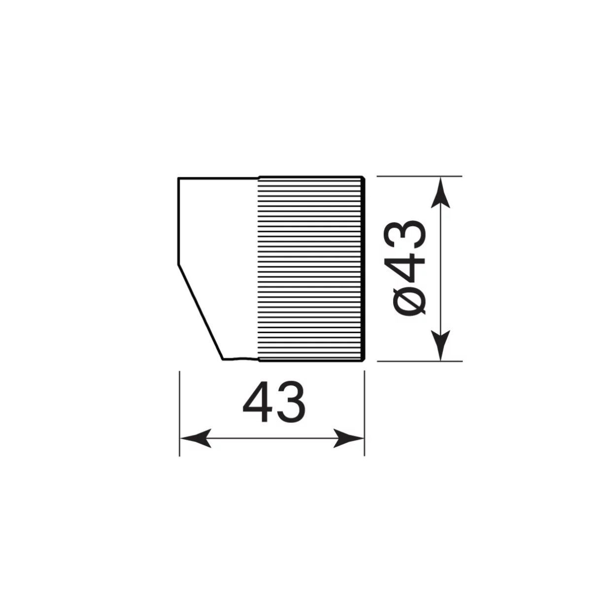 Pegasi Upward No Pin Handle, Fluted - Image 2