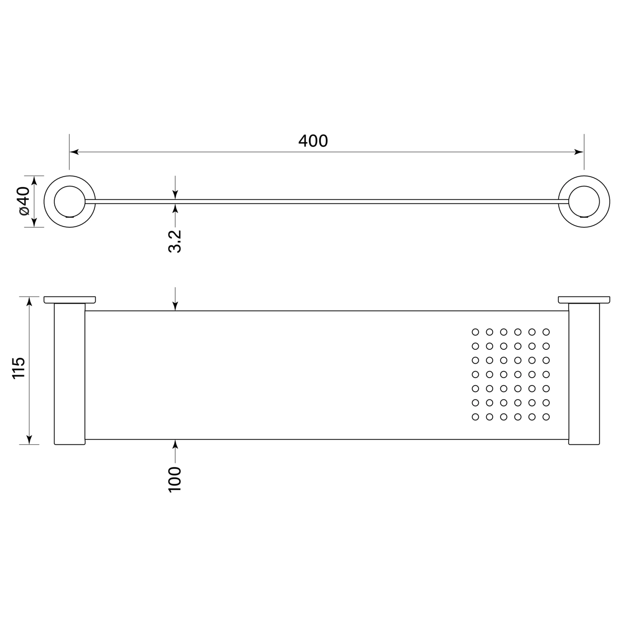 Pegasi Shower Shelf, Metal 400 - Image 2