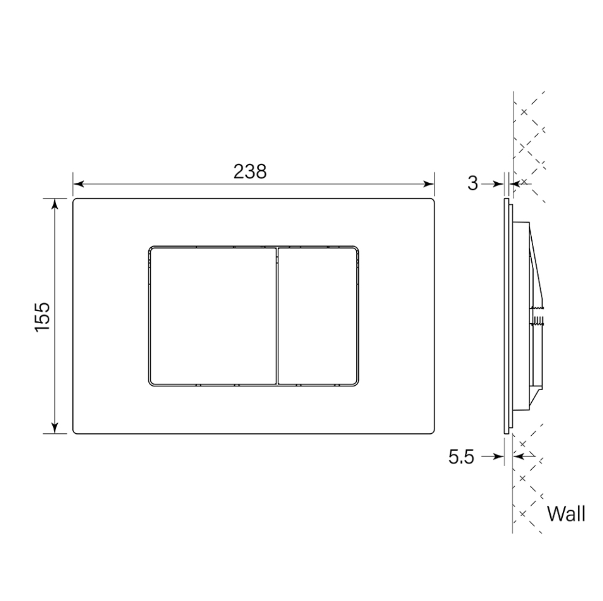 G-Series Toilet Flush Plate - Image 2