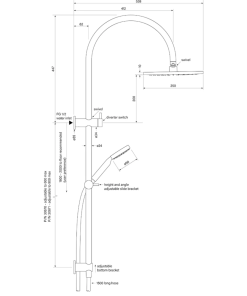 Alternative view of Pegasi Dual Shower 900 curve 90rnd, 250h