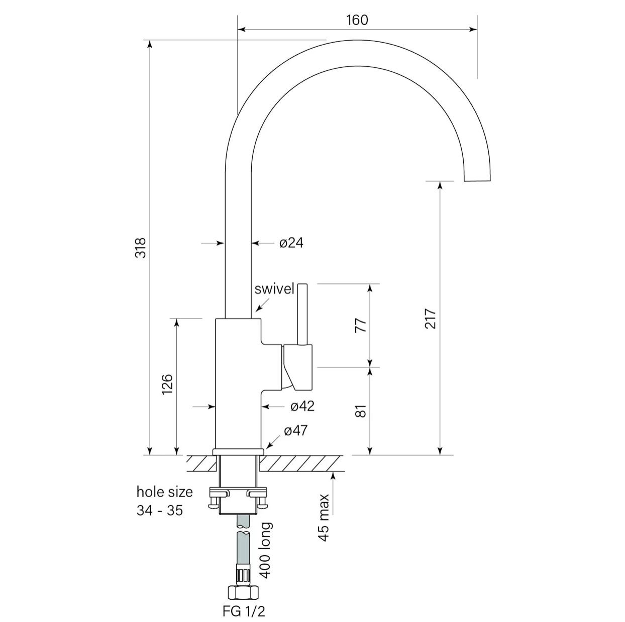 Pegasi M Basin Mixer Curve 160 - Image 2