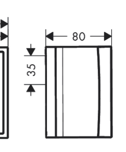 Alternative view of AX Universal Rectangular Shaving Mirror
