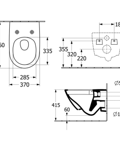 Alternative view of ANTAO WALL HUNG TOILET