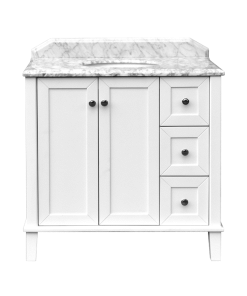 Coventry 90 x 55 Vanity with Real Marble Top & Ceramic Undercounter Basin